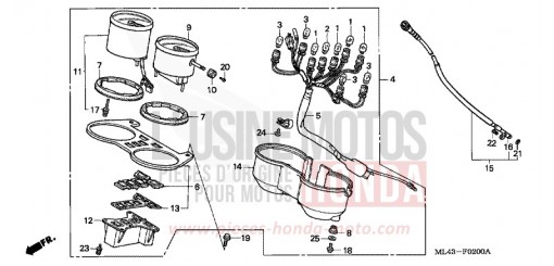 COMPTEUR CB450SG de 1986